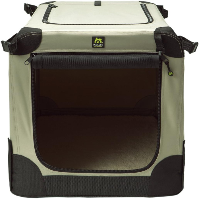 Складаний контейнер-переноска для собак Maelson Soft Kennel, бежевий, розмір S, 72x52x51 см