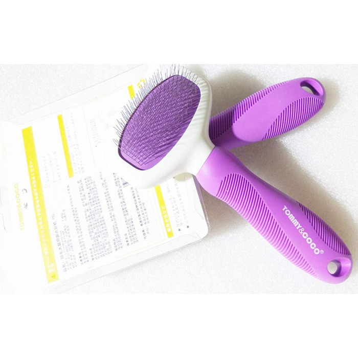 Інструмент для видалення шерсті для собак та котів, гребінець для грумінгу, фіолетовий, для короткої шерсті