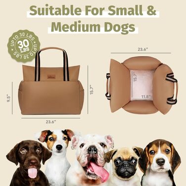 Водонепроникне ліжко-підвищення для собак в авто, переноска для собак, мокка