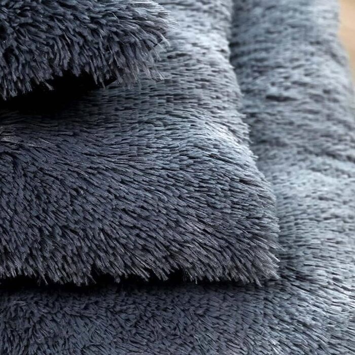 М'яке плюшеве ліжко для собак, розмір M, велике, ліжко для собак, матрац, можна прати, пухнасте, затишне, подушка для собак, заспокійливе ліжко для котів та собак, килимок (XXL-110 x 80 см, світло-зелений)