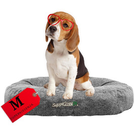 Гіркий лежак для собак середніх порід SuperKissen24 - водонепроникний лежак для котів - лежанка для собак з антикіготного матеріалу - антиалергенний та протиковзкий - лежанка для собак M 60 см x 14 см сірий