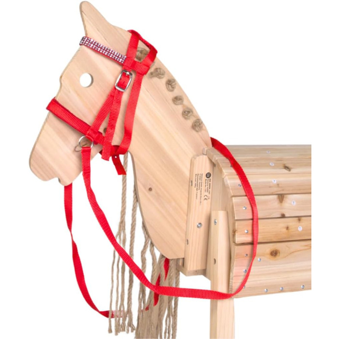 PFIFF Trenzaum 'Lotty' для іграшкових та дерев'яних коней, іграшкова вуздечка, розмір універсальний (червоний)