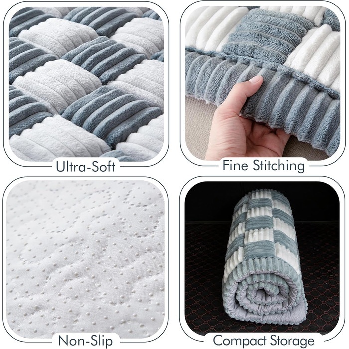 Крісло-підстилка для собак у машину, захисний чохол на заднє сидіння, водовідштовхувальний дизайн, зручне та безпечне для подорожей, розмір 160 x 24 x 24,8 см (Шахматка Pure Grey)