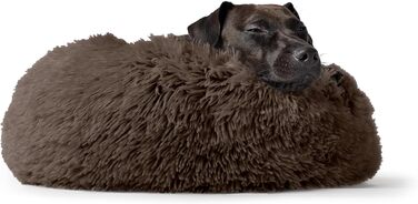 Кішечкове та собаче ліжко Hunter LOPPA, м'яке, з антиковзною основою, можна прати при 30°C, коричневий, розмір L