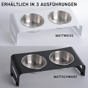 Підставка для корму для котів PETLINUS: ергономічна годівниця з нержавіючої сталі та металу, для котів та маленьких собак