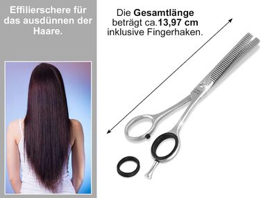 Професійні ножиці для волосся від перукаря: моделюючі ножиці з нержавіючої сталі, 6 дюймів (15,24 см) та 5,5 дюймів (13,97 см), ножиці для філірування