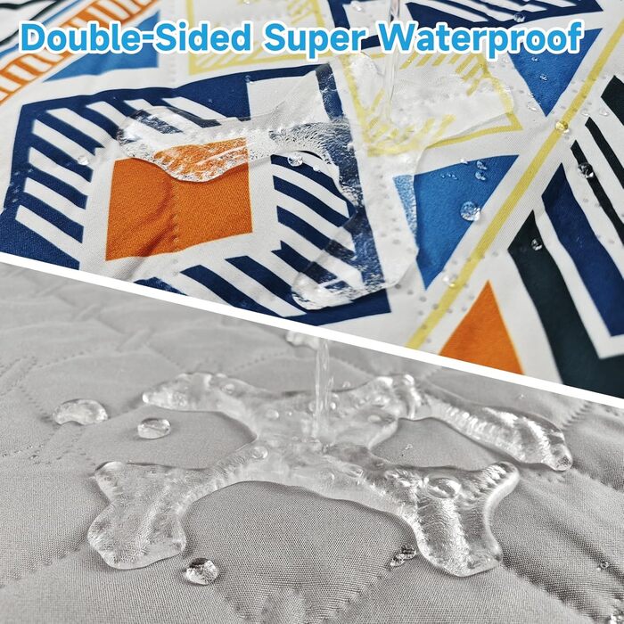 Водонепроникний двосторонній килимок для собак YOSEPATI, 208 x 173 см, блакитний медальйон. Захист дивану та меблів від бруду та шерсті. Підходить для цуценят, котів та дітей. Легко миється та перевертається.