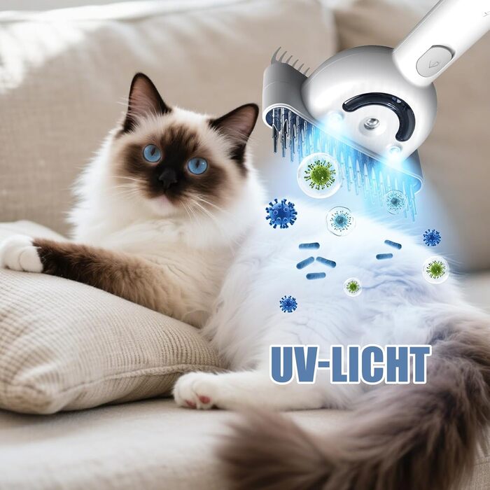 Двостороння щітка для підшерстка та парова щітка для собак та котів з 2 рівнями розпилення, широка розпушувальна щітка для довгошерстих тварин з ковтунами, інструмент для догляду та масажу