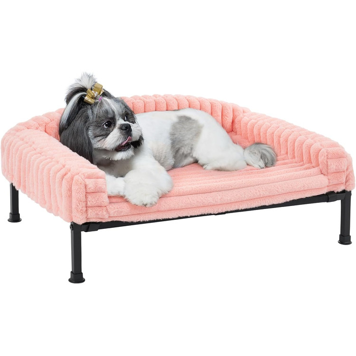 Ліжко для собак Veehoo, софа для маленьких собак, м'яка, з ортопедичним матрацом, 60x45x10 см, слонова кістка