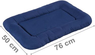 Ортопедичне ліжко для собак KAHU® з віскоеластичною піною (50x76 см) • М'яке, легко миється • Водовідштовхувальне, блакитне ліжко для собак