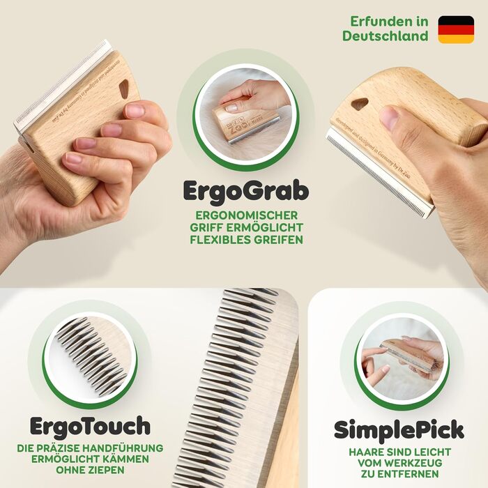 Гребінець для собак Effilierkamm Kobbi - ідеальний для сезонного линяння довгошерстих та підшерсткових собак. Догляд за шерстю маленьких, середніх та великих собак