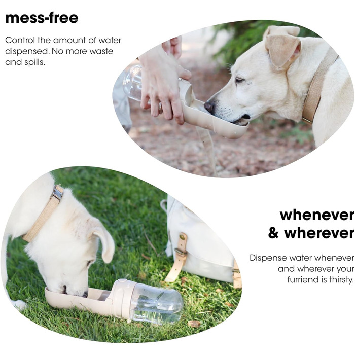 Складана пляшка для води для тварин Pebble Pet, 284 мл, з фільтром, портативна, для собак та котів, виготовлена з безпечного пластику, для прогулянок та подорожей