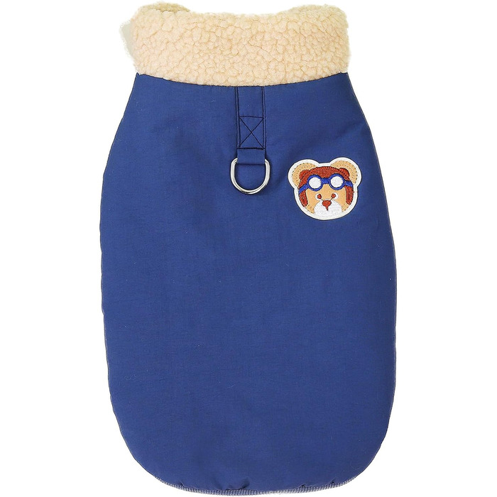 Зунеа - Зимові куртки для собак, коргі, джек-рассел, малі та середні породи, флісова підкладка, D-кільце, тепла, для холодної погоди, жилет, одяг для цуценят, домашній улюбленець, (3XL, Синій)