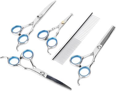 Набір для стрижки собак та котів: ножиці, вилок, професійний інструмент для грумінгу, нержавіюча сталь, чорний колір