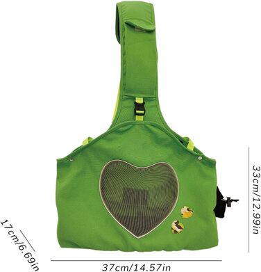 Транспортна сумка для собак та котів, переноска для тварин, зелена, 35.8 x 40.9 x 16.69 см