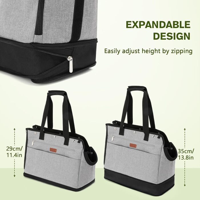 Транспортна сумка для собак Pecute, до 5 кг, регульована висота, для прогулянок, з органайзерами, легка та портативна