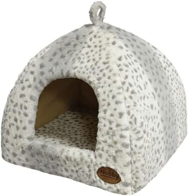 Ноббі Höhle Alanis, кутова лежанка для кота, леопардовий колір, 40 x 40 x 35 см