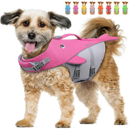 Жилет для плавання собаки VIVAGLORY, рожевий, S (48-58 см)