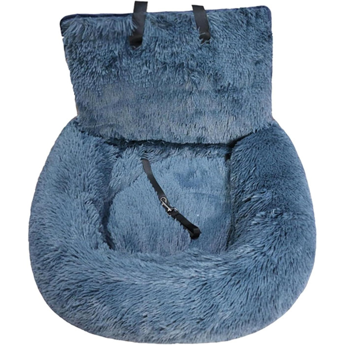 Автокрісло для собак, лежанка для собак у машину, автолежанка для тварин, автокошик для собак, автокрісло для маленьких, середніх та великих собак, сірий колір, розмір M