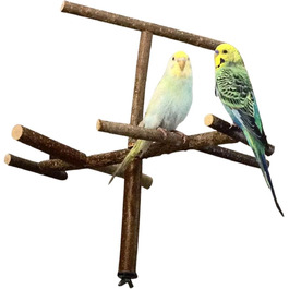 Vogelgaleria® Антена для клітки, іграшка-сидіння для птахів із натурального дерева
