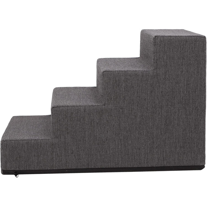 Східці для тварин Huastiertreppe: 4 сходинки, для собак та котів, допомога у підйомі, Graphit Inari, L - 40x60x40 см