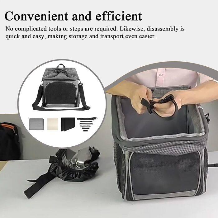 Фahrradkorb для собак GTFYUDGH - Дихаючий кошик для велосипеда для собак - Знімний підвісний мішок для подорожей та кемпінгу