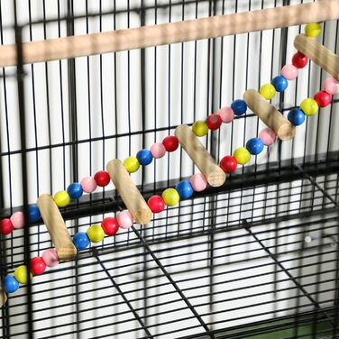 Клітка для птахів PawHut на колесах, з 4 годівницями та 3 сідалами, 79x49x133 см, чорна