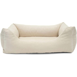 Ортопедичне ліжко для собак Emma | Кошик для собак | Для маленьких та середніх собак (Бежевий, 85x65 см)