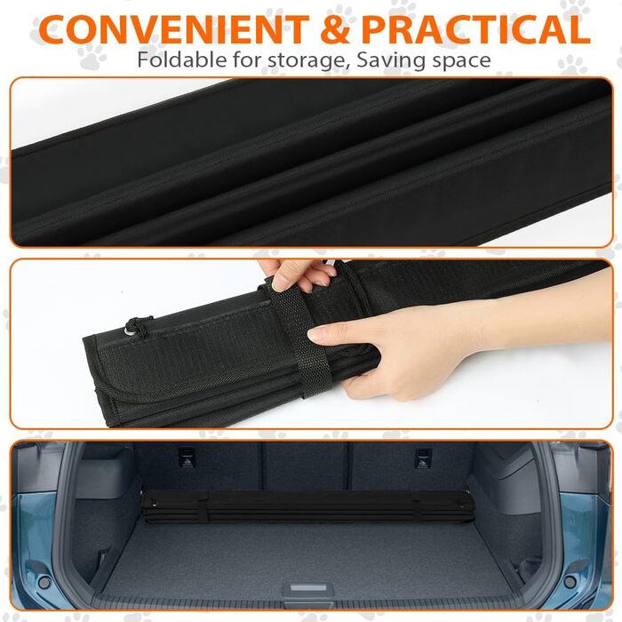 Захисна килимок у багажник для автомобіля Flintronic, 96 x 64 см, складаний, універсальний, для захисту від ударів, підходить для авто, SUV та мінівенів