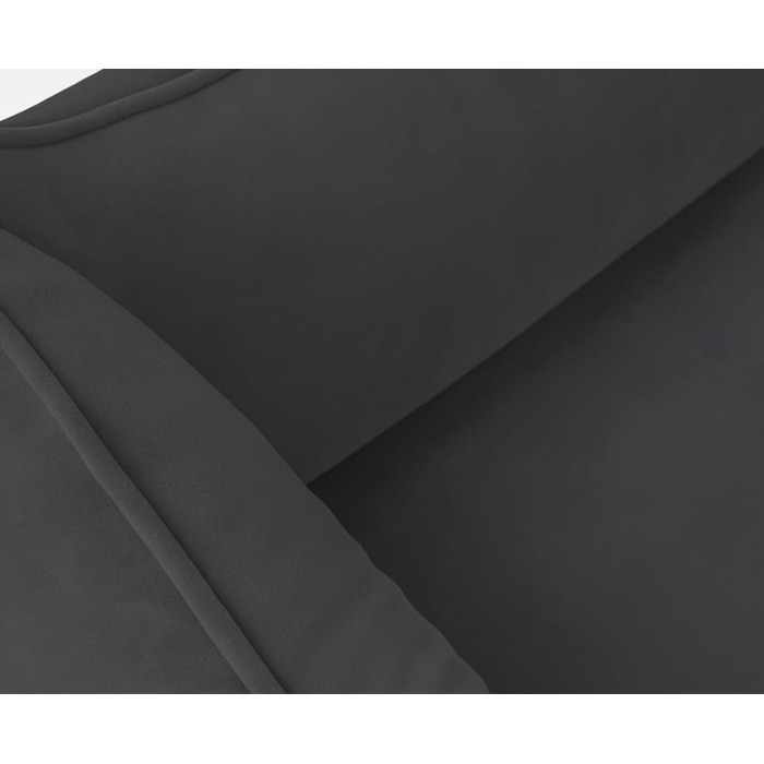 Ортопедичне собаче ліжко Knuffelwuff Jona з велюру S | Memory Foam | Знімний, пральний чохол | Для суглобів, тепле, довговічне | Підходить для собак малого, середнього та великого розміру (70 x 50 x 20 см, Антрацит)