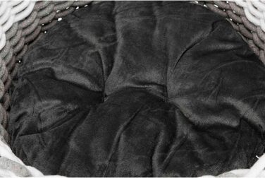 Корзина для тварин Trixie Nabou, плетена, діаметр 45 см, сіра/біла