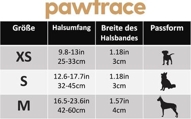 Шкіряний нашийник для собак PawTrace з тримачем для Apple AirTag, регульований, чорний, розмір S (32-45 см), GPS-нашийник для малих і великих собак