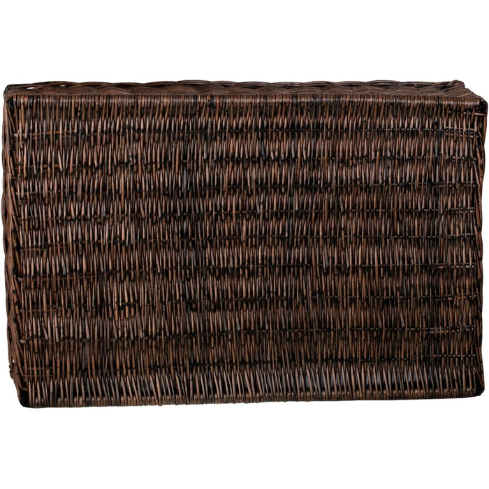 Корзина для собак та котів з плетеної лози, лежанка, 80x50 см, коричнево-сіра