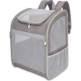 Рюкзак-переноска для собак та котів ALLSOPETS, рюкзак для тварин з безпечним ременем, світловідбиваючими смугами, для подорожей (Хакі)