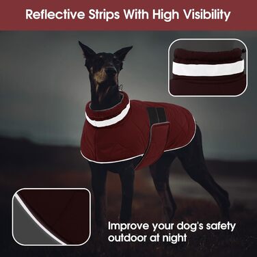 Зимова куртка для собак середнього розміру ASENKU, флісова, водовідштовхувальна, з отвором для шлейки, світловідбиваюча, в клітинку, зелена (M, червона)