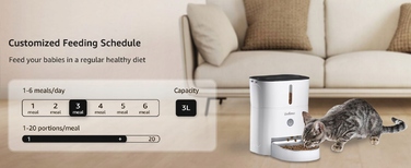 Автоматичний годувальник для собак та котів Balimo з WiFi 2.4G, 3 л