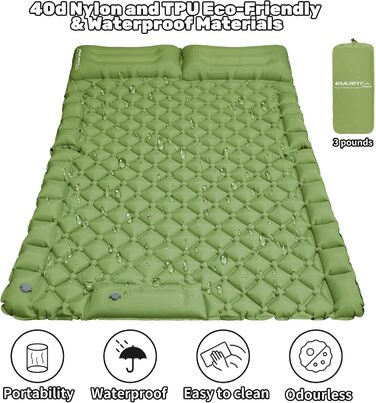 Підставка для авто-ліжка EULANT: розширює заднє сидіння для комфорту та собак, підходить для більшості авто, SUV, MPV (зелена)