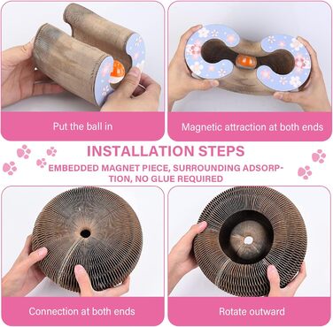 Котяче дряпальний борд - інтерактивна іграшка з котом'ятою та дзвіночком. Дряпальний картон для котів, іграшка для шліфування кігтів.