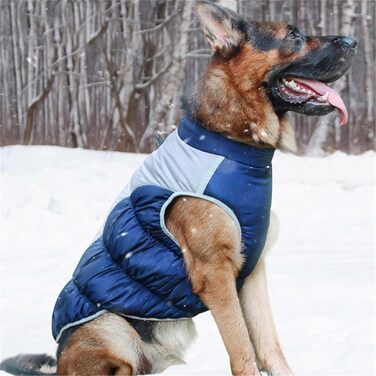 Теплий та відображаючий жилет/куртка для собак та котів на осінь/зиму (бавовна, утеплена, 4-4XL)