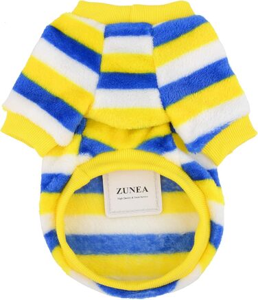 Теплий зимовий пуловер для собак ZUNEA з флісу. Підходить для чихуахуа, котів та інших дрібних порід. Колір: блакитний. Розмір: L (XL)