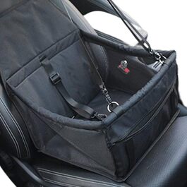 Складана лежанка для цуценят, водонепроникна, з карабіном, універсальна (чорна)