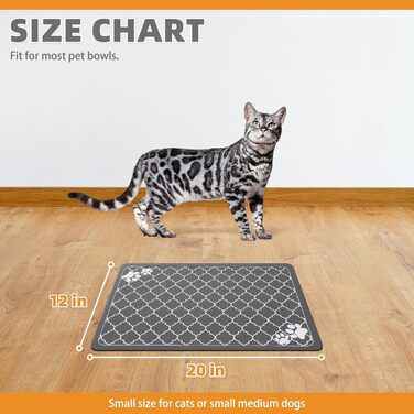 Килимок для годування собак Kooltail, швидковисихаючий, водонепроникний, з гумовою основою, розмір 12'x20' (1 шт.), принт 'Клевер'