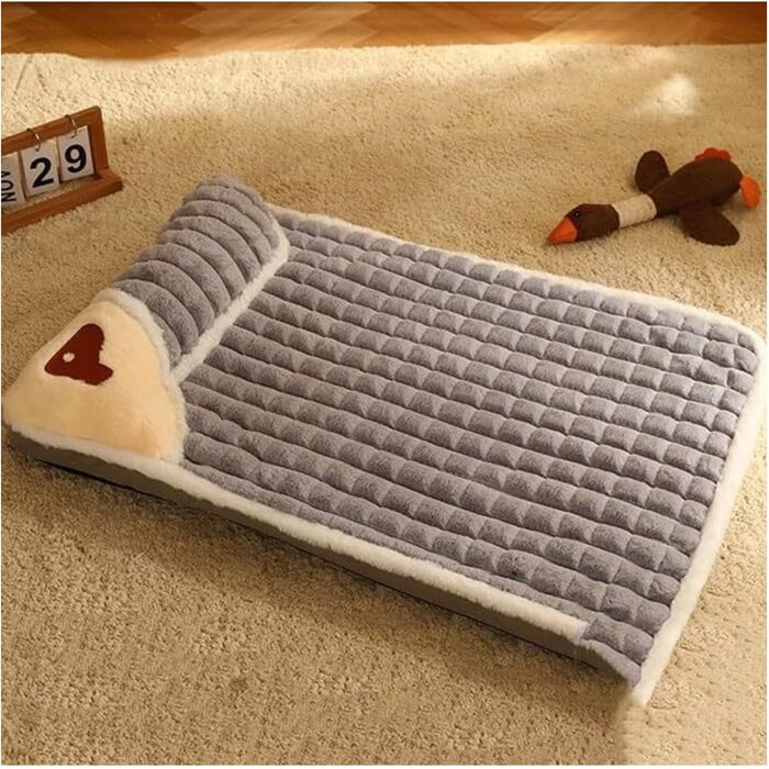 Ортопедична подушка для собак маленьких та середніх порід - миється, не ковзає, з високим бортиком, знімний чохол (Колір: коричневий, Розмір: 75x45 см)