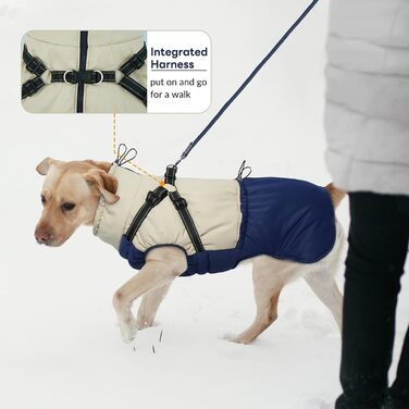 Теплий зимовий одяг для собак - водонепроникний жилет для маленьких собак, Marineblau (M)