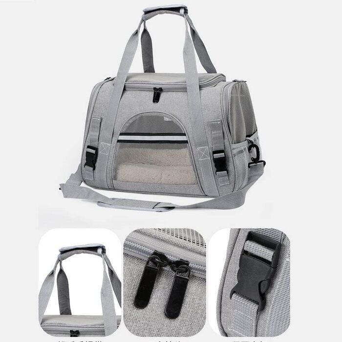 Транспортна переноска для собак Koomuao, рожева: дихаюча, складна, з м'якою підстилкою та плечовим ременем