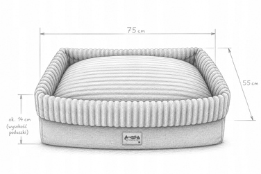 Лежак для собак Fimex, бежевий, 55 см x 70 см
