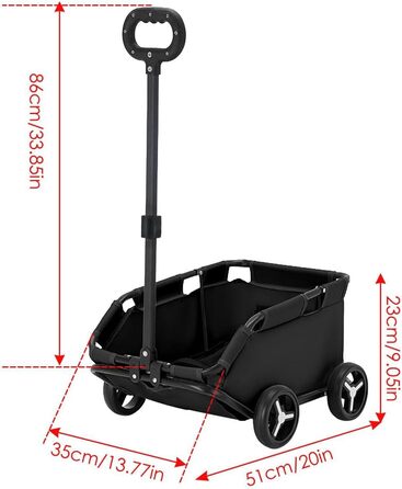 Транспортна клітка для собак та котів на колесах | Складана переносна клітка для собак та котів, чорна