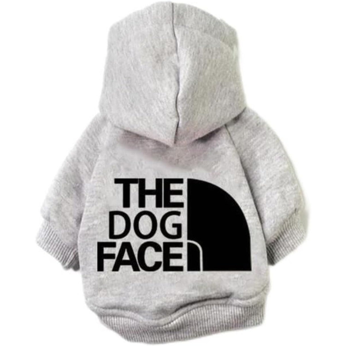 Світшот для собак Outdoor з принтом морди - теплий пуловер для маленьких та середніх собак (Чихуахуа, Бульдог) - розмір 4, XXL