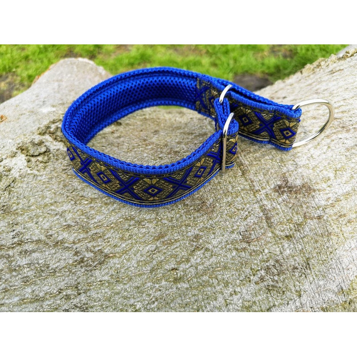 Широкий нашийник для собак 4 см, м'яка підкладка, регульований стопор, комфортний та легкий Martingale, подарунок для собаки (до 48 см обхвату шиї, 54 см обхвату голови з урахуванням 6 см стопора)