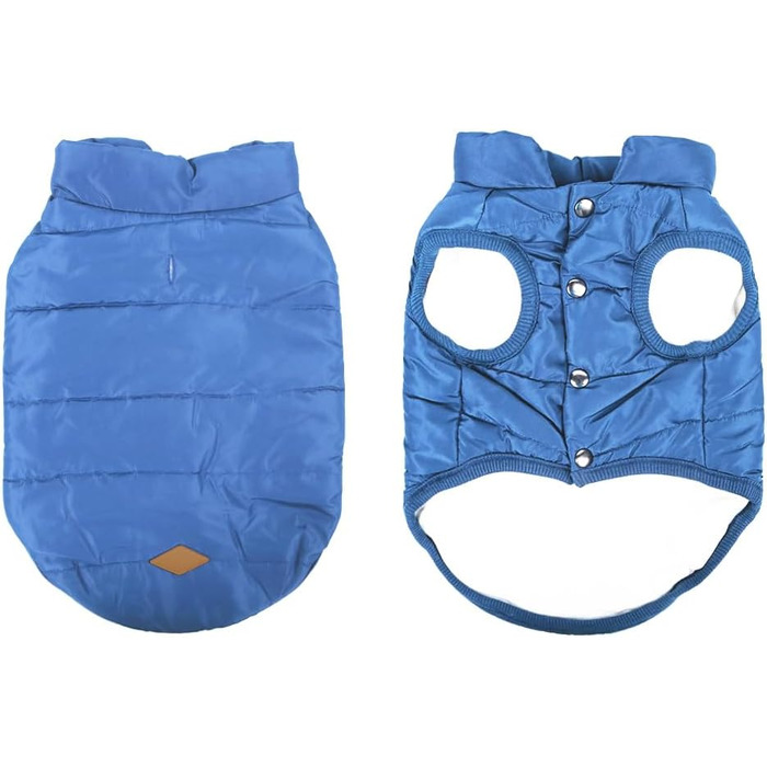 Зимовий одяг для собак Meioro: тепла куртка, флісова жилетка, м'який светшот для малих та середніх собак (XS, блакитний)